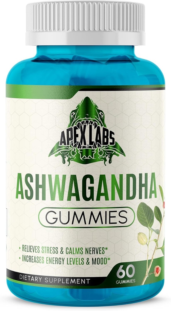 Ashwagandha Gummys - 60 Counter - Mixed Berry, KSM-66, Vegan, Plant Based, Non-GMO, Gluten-Free & Gelatin Free Relax