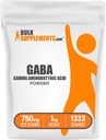 Bulk Assupports.com GABA 粉末 - Gamma 氨基丁酸, GABA 补充剂 氨酸补充剂 - Gluten Free, 每服750毫克, 1kg(2.2磅)(包1)