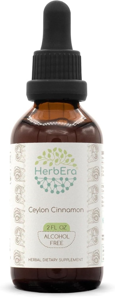 锡兰桂B60 无酒精草药萃取丁香,集中液滴自然桂(Cinnamomum Verum)(2 fl oz)