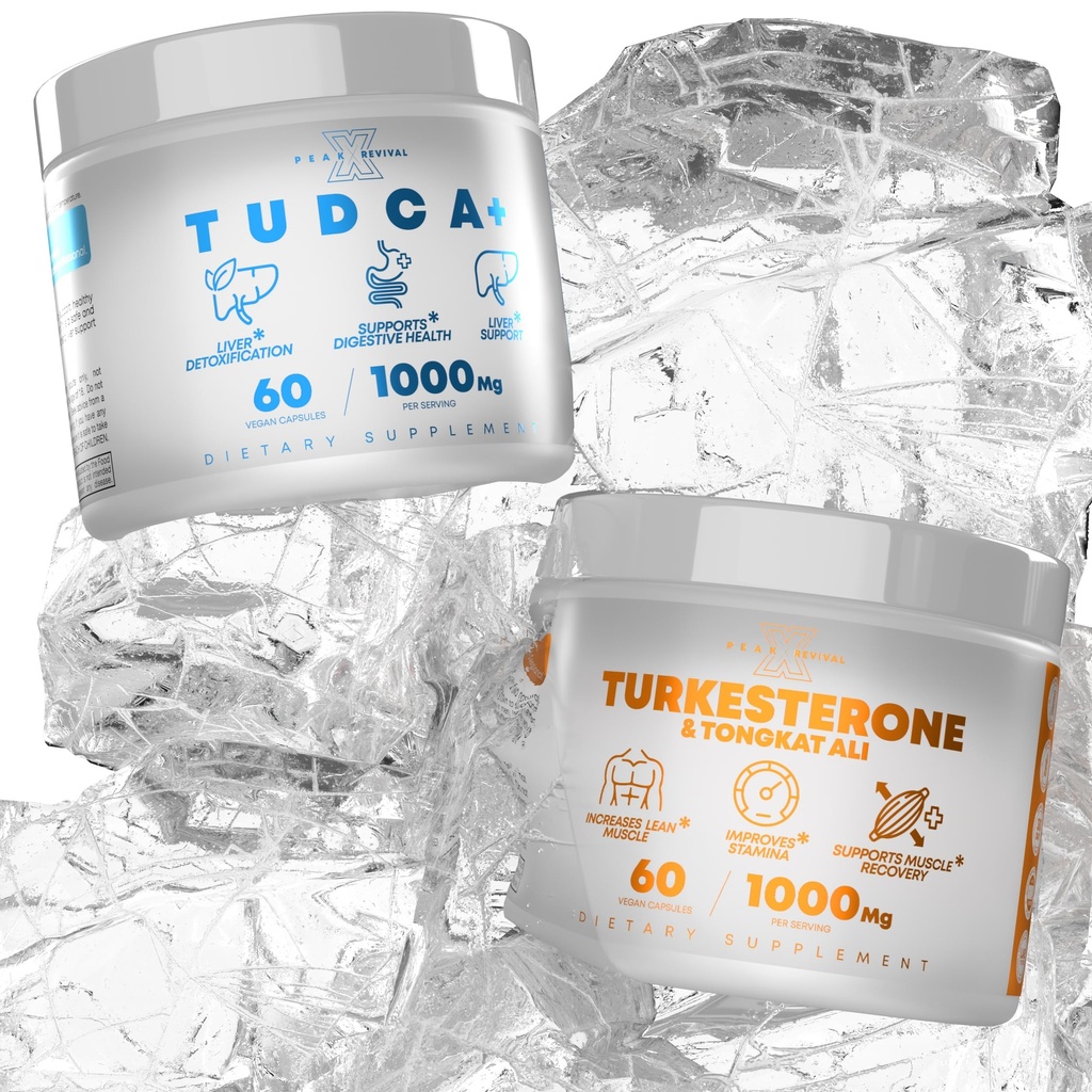 TUDCA+ 1000mg Bile Salt 肝脏支持补充剂+ Turkesterone & Tongkat Ali 1000mg 增殖 Stamina (60 Capsules)