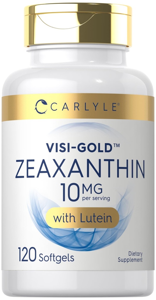 Carlyle Zeaxanthin 10mg 120 Softgels 与 Lutein 一起提供眼部健康支持 – Non-GMO, Gluten 免费补充