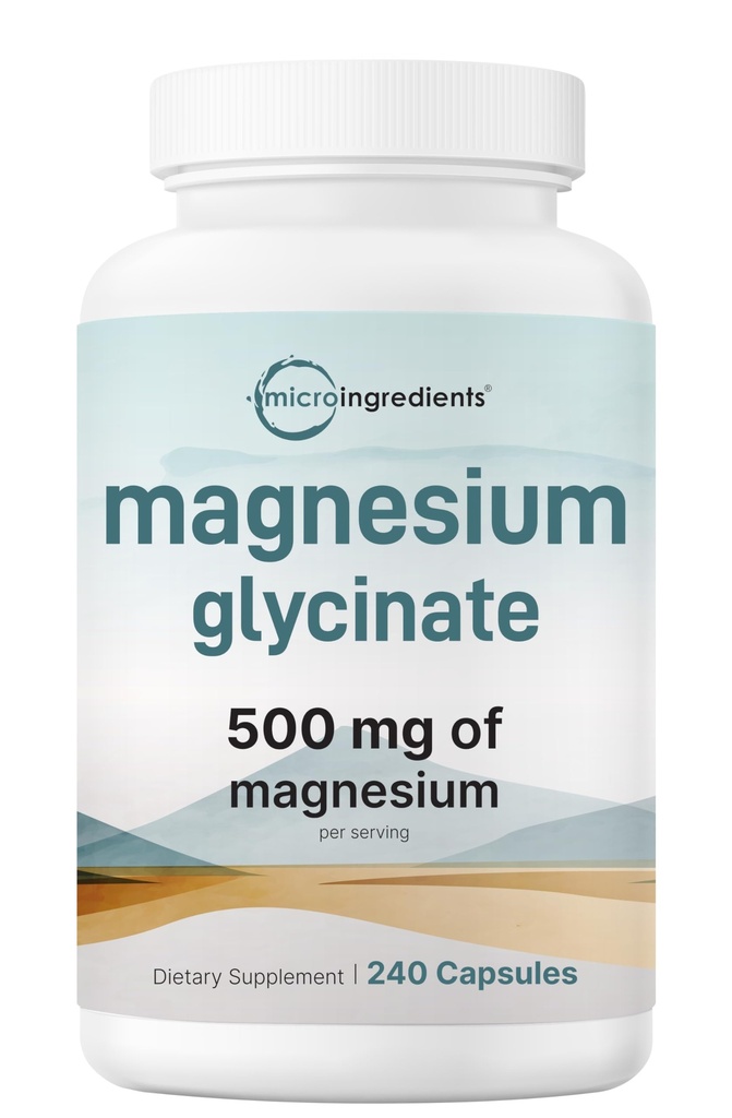 谷氨酸镁500mg, 240 Capsules 100% Chelated for Max Absociation 支持睡眠,肌肉,心脏和神经健康 → Non-GMO