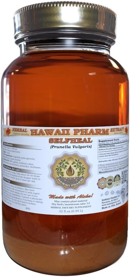 Selfheal Liquid 提取器,有机自制(Prunella Vulgaris)丁香,草药补充剂,夏威夷制药,美国制造,32 f.oz