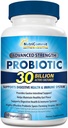 30亿种Probiotics Supplemental Supplemental Supplemented Strains of Bacillus subtilis & Bacillus coagulans 生物前支持 最佳Immune和消化健康(每日1份)