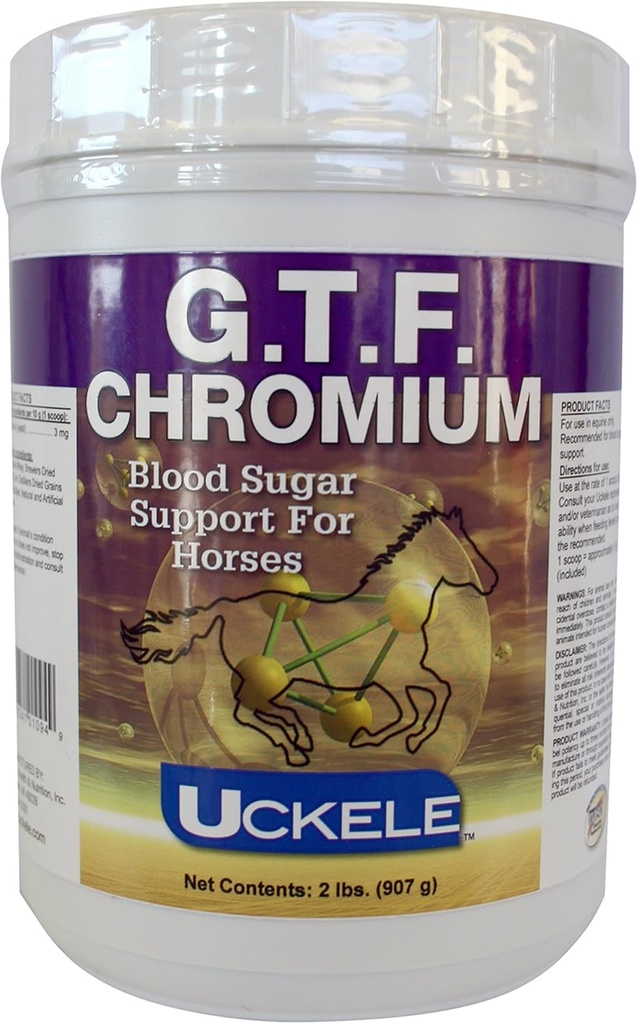 Uckele G.T.F. Chromium Horse补充剂 - Equine维生素和矿物补充剂 - 2磅(磅)