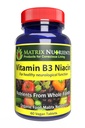 维生素B3 NIACIN - 消化、心脏和免疫支持! - 100%有机 - 也改善脑功能、能量和减轻压力 - Vegan平板(60厘米)