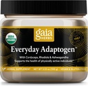 Gaia Herbs Everyday Adaptorin Powder - 帮助提供能量支持和维护身体活跃时的健康应激水平 - 与 Maca Root, Cordyceps, Ashwagandha & More - 3.5 Oz(38天供应)