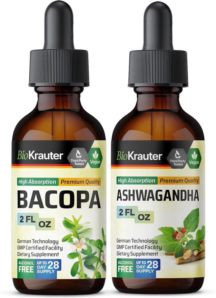 BIO KRAUTER Bacopa Tincture 2 Fl. Oz. & Ashwagandha Tincture 2 Fl. Oz. (原始内容存档于2018-03-09).