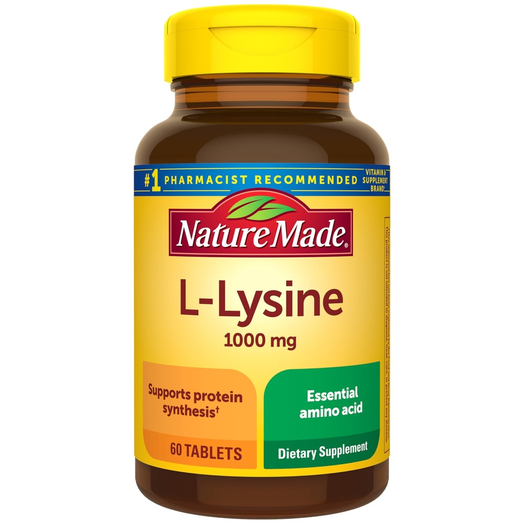 Nature Made L-Lysine 1000毫克,膳食补充剂,60片,60天供应