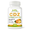 C D Z 维生素C 1000mg 维生素D3 125mcg |锌 25mg | Non-GMO & Gluten Free | 120 Vegetarian Capsules | 120 服役者