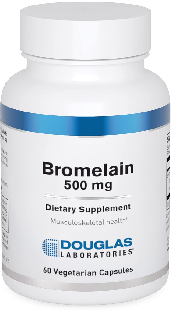 道格拉斯实验室 Bromelain → 500 mg - 支持肌肉骨骼系统 → 60 Capsules