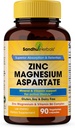 SANDHHHERBALS 锌镁分离补充90 Capsules ++ 维生素 B6 & Zinc + 高吸收、睡眠和免疫支持 + 男女