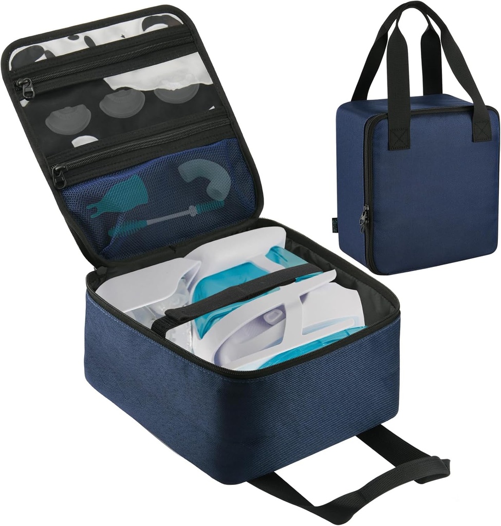 Beautiflier Nose clean curry Bag,导航鼻水系统旅行安全案例,反托普卡迪便携式内蒂锅承载案例,保护鼻水清洁袋与手链(仅巴格)