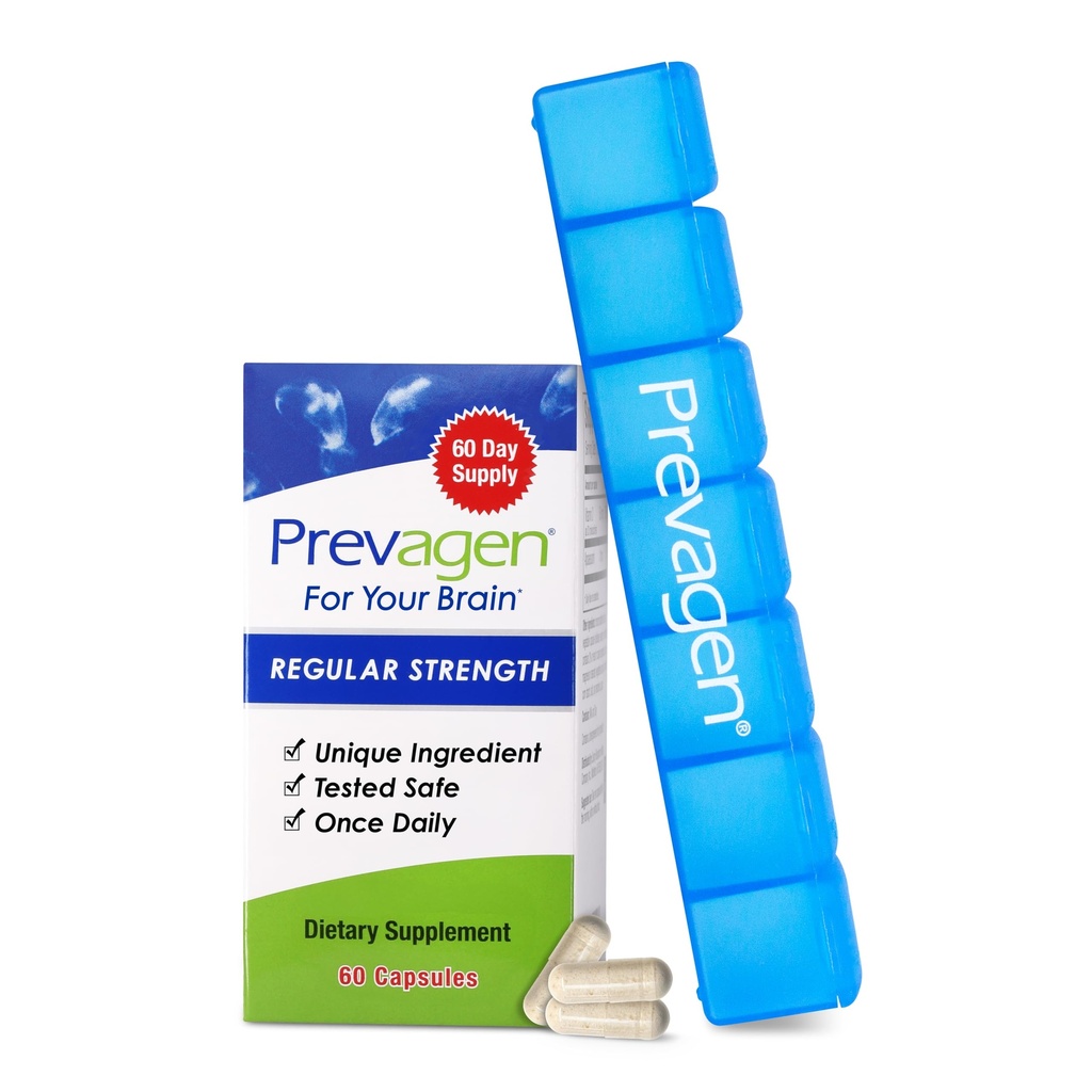 Prevagen regular strong - 60 capsules (2个月供应) QQ 为你的大脑设计了 + 10 mg Apoaequorin Plus 维生素D3,配有7天药丸明德