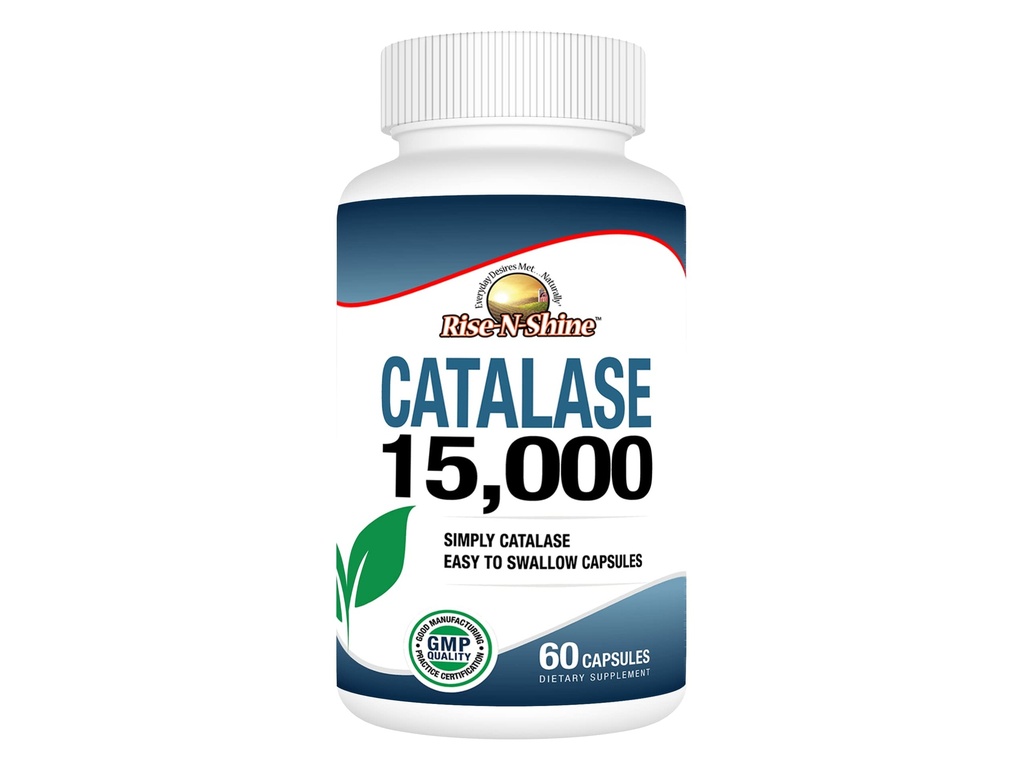 Rise-N-Shine Catalase 补充 15,000 - 强抗氧化剂酶促进头发健康,强发支持和超过60个计数(60天供应)