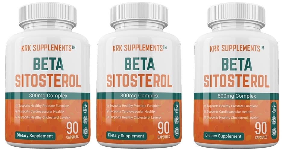 3瓶Beta Sitosterol 800mg / 服务270 总卡普尔前列腺支持