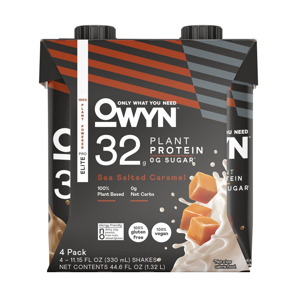 OWYN 海盐 Caramel 精英植物 蛋白质 摇摆 4pk, 11.15 FZ