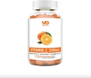 VITA GLOBE 维生素 C 250mg Gummy 维生素 - 免疫系统助推器,非GMO,Vegan和天然橙色火焰,60 Counter (Pack of 1)