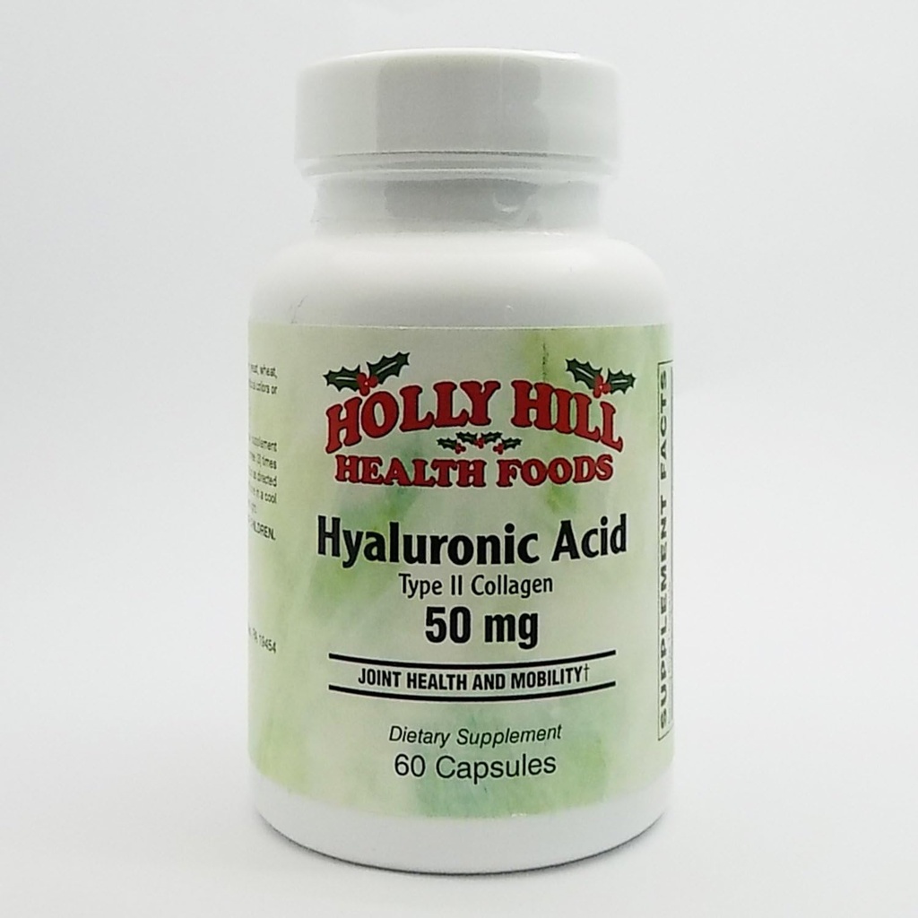 Holly Hill健康食品,Hyaluronic Acid (Type II Collagen) 50 MG,60 Capsules