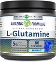 L-Glutamine Powder 氨基酸补充剂(Non-GMO) 美国制造的Gluten Free(蓝莓)