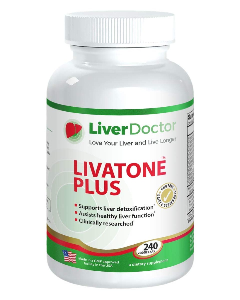加上Liver Detox Capsules Liver Cleanse和配有牛奶硝酸盐和抗氧化剂的Detox Pills (240计数)