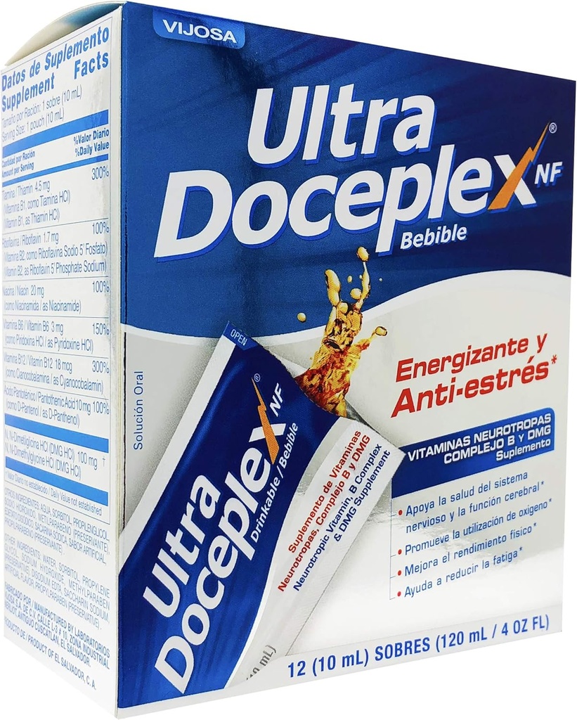 Ultra Doceplex 能源邮袋 -- -- 邮袋中强大的B综合体 -- -- 液态,12个邮袋