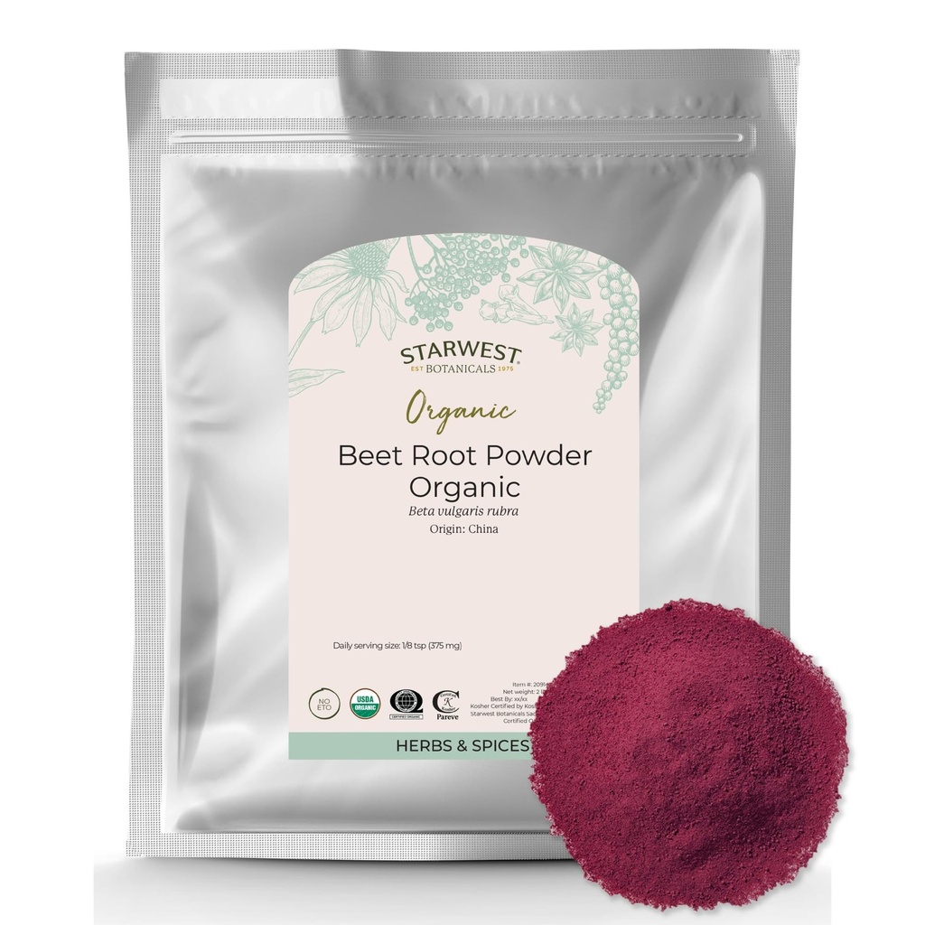 Starwest Botanicals Organic Beet Root Powder, 2 Pound | USDA Organic Certified