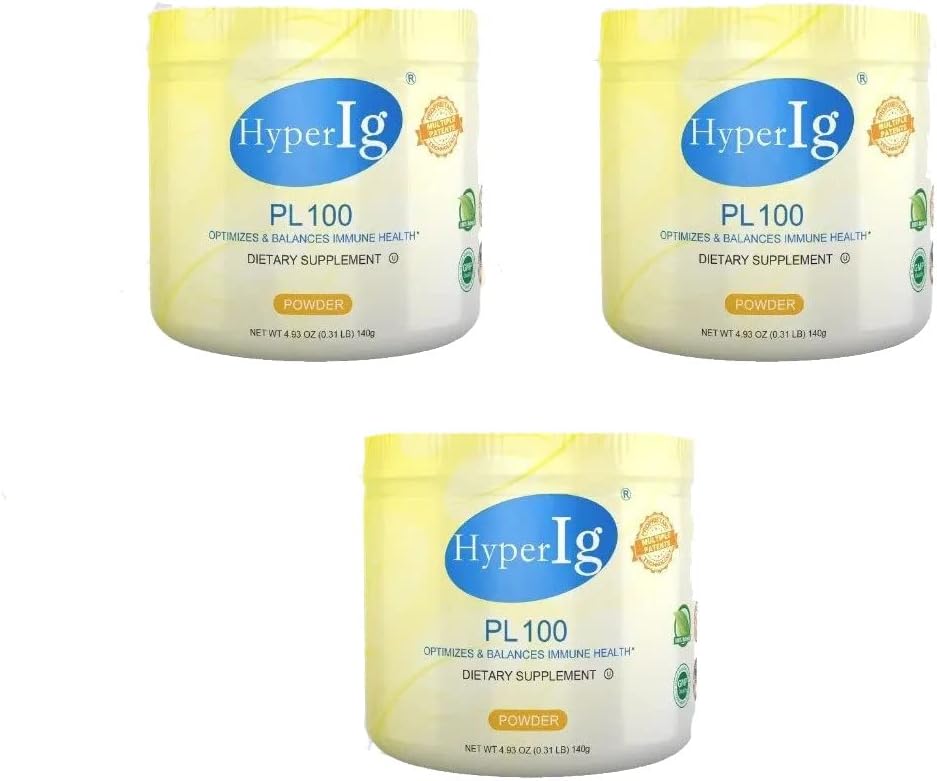 PL-100 蛋蛋粉,超免疫蛋白补充剂,140g-Imune boost,消化性健康,联合护理,能量和肌肉强度,无糖3罐头