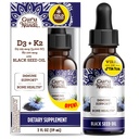 古鲁南达黑种子油,冷宠奈杰拉·萨蒂瓦-富含维生素D35000单位,K2 & E,高Thymoquinone → 抗氧化剂用于免疫支持,Non-GMO,2 Fl.oz