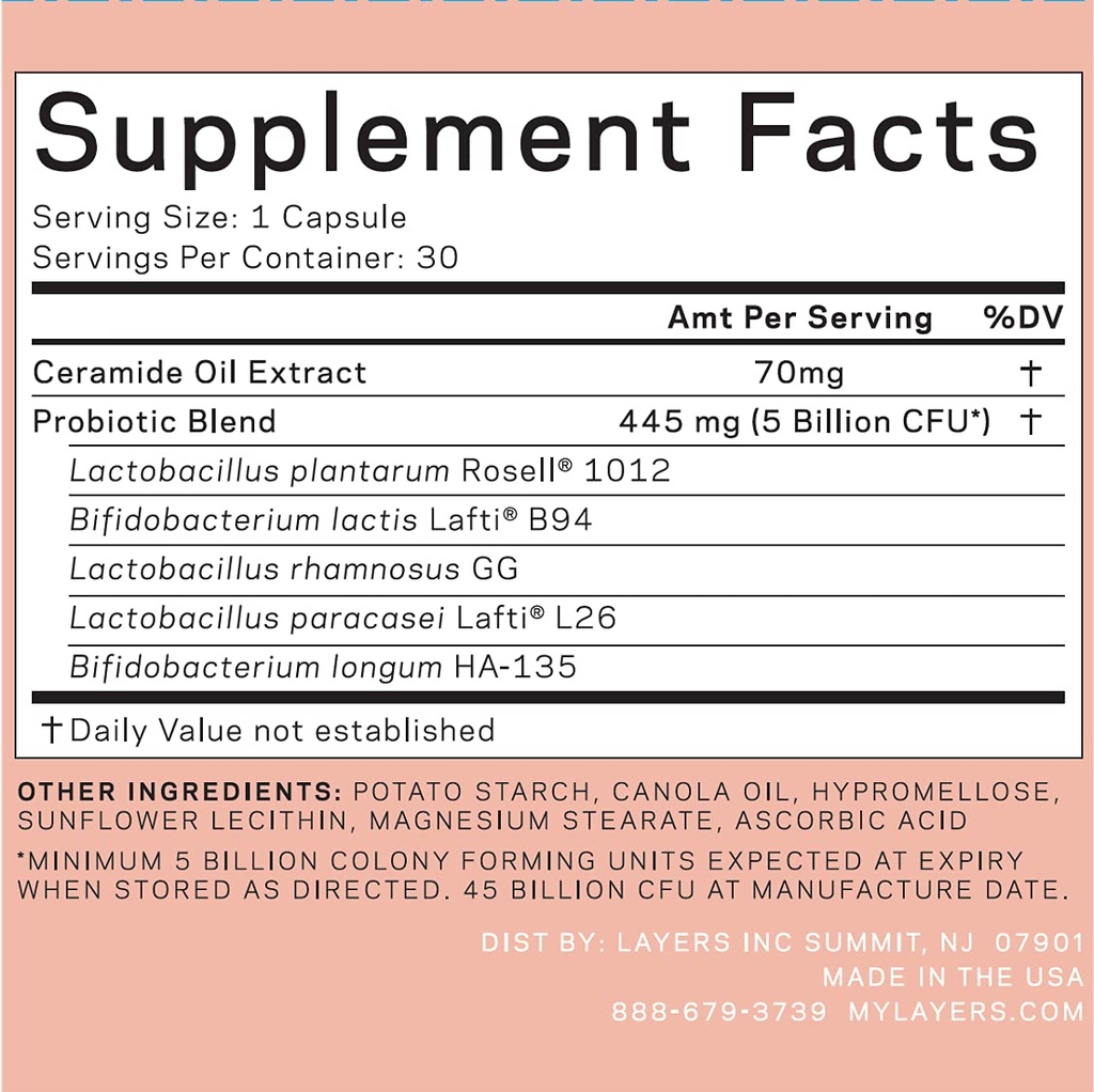 (原始内容存档于2017-09-21). Levels Daily Glow Probiotic Supplements 临床效果,增强弹性,Luminous Skin + Vegan & Non-GMO & Gluten Free + 30ct