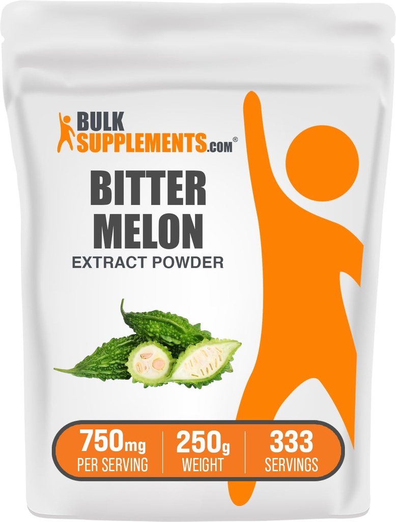 Bulk Assupports.com Bitter Melon 提取粉末 - Bitter Melon 补编 Bitter Gourd 提取 - 草药补编 Free, Gluten Free, 750mg / service, 250g (8.8 oz) (Pack of 1).