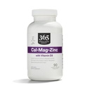 365 由全食品市场, Cal-Mag-Zinc 配有维生素D3,蔬菜,90 Counter
