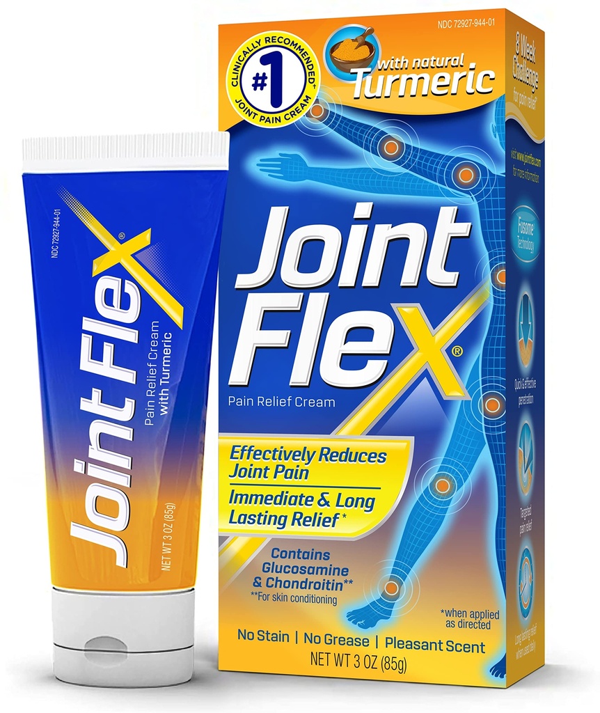 JOINTFLEX 伤痛救济 配有涡旋、关节炎伤痛救济、联合伤痛救济、3 Ounce Tube