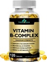 最大强度维生素B-复合体+CoQ10+维生素C – 能源与代谢支持的高潜能自然补充物 – 120 Softgels, 60日供应.