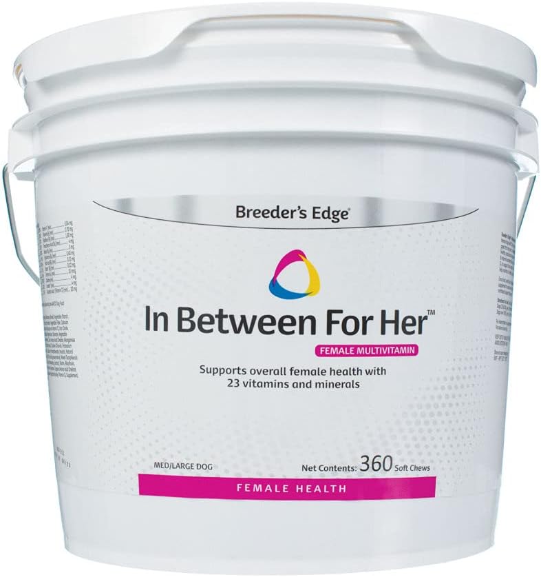 Breeder's Edge in Between for her, Daily multivitamin for Breeting Dogs and Cats, 填补营养差距, 支持妈妈在Breeting之间, 360 cmt中和大狗