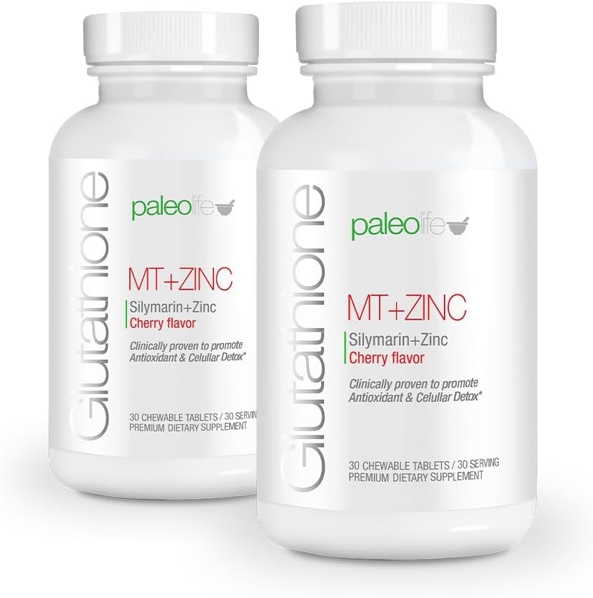 PaleoLife Premium Glutathione + 牛奶硝酸盐 + 锌 - 60 可切片,樱桃火焰(2-Pack)