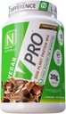 NutraKey V-Pro, Raw Plant protein Powder, Organic, Vegan, Low Carb, Gluten Free with 20g of protein (Chocolate) 2-Poun(英语:Gluten Free 配20g 蛋白质(英语:Chocolate))