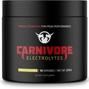 食用肉食用精液粉 - 平衡电解支持,零碳化物,Keto Friendly - 最佳能源和恢复 - 90 services(天然柠檬)