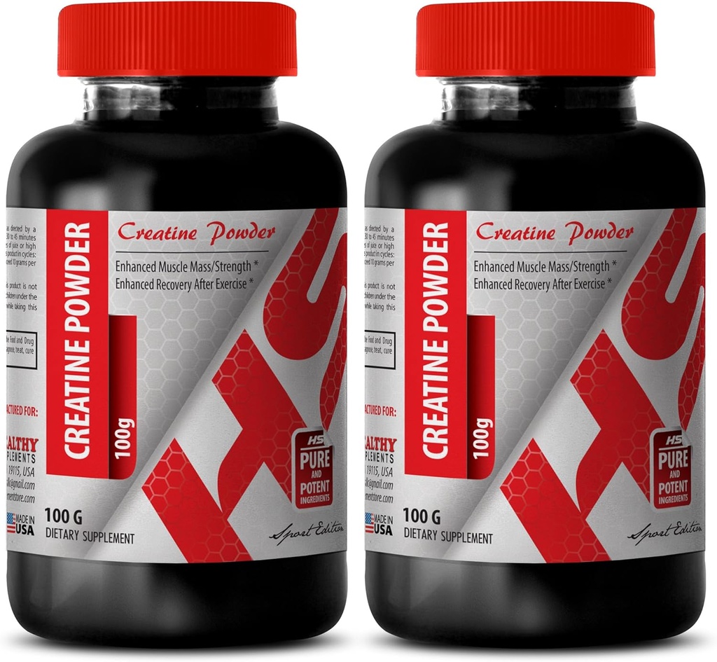 肌肉恢复粉末 - CREATINE粉末 100G - 建尸用的凝血剂 - 2瓶(粉末)