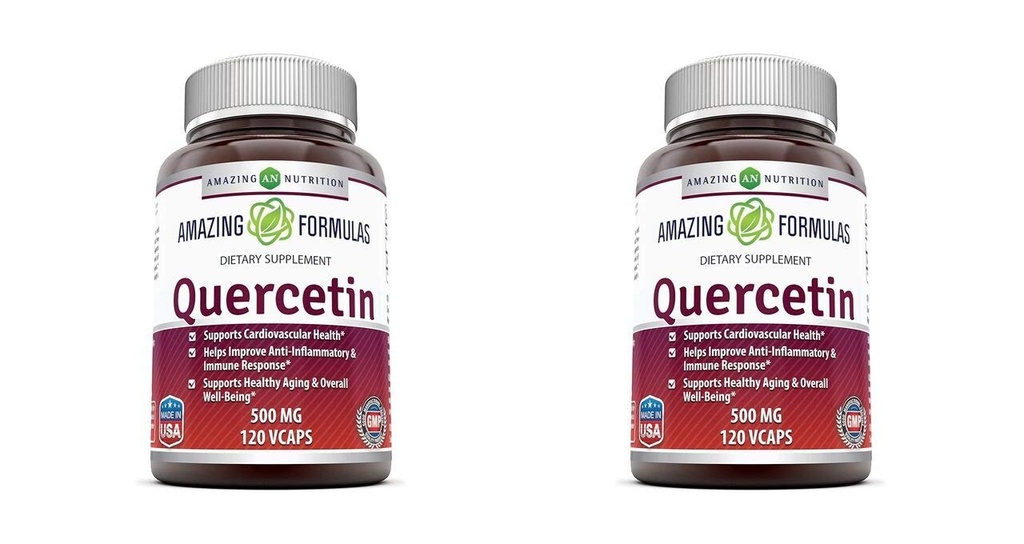 奇异公式 Quercetin 500 Mg, 120 V Caps - 饮食补充, Vegan Capsules, 非 GMO, Gluten Free - 饮食平衡的优化和常规运动