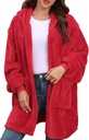 男女衣帽帽衫(Argstar Hooded Cardigan for Men and Men),体型过大的汗衫 Fuzzy Fleece Blanket Hoodie Jacket - 一个尺寸适合所有