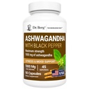 Berg Ashwagandha Capsules 1000mg博士 -- -- 包括来自Bioperine的黑胡椒的Ashwagandha根 -- -- Ashwagandha Supples 90 Capsules