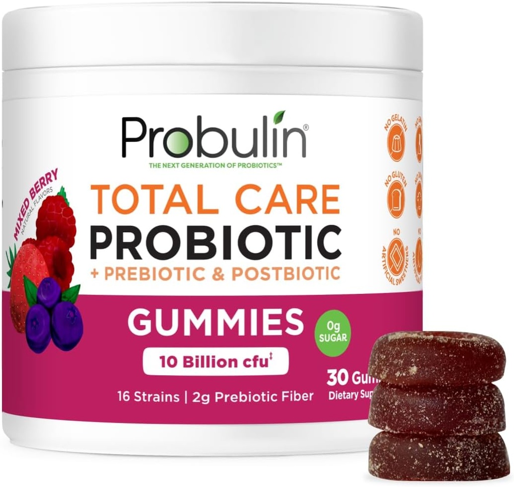 总护理 Probiotic + Prebiotic + Pterbiotic Gummys - 混合莓30cmt