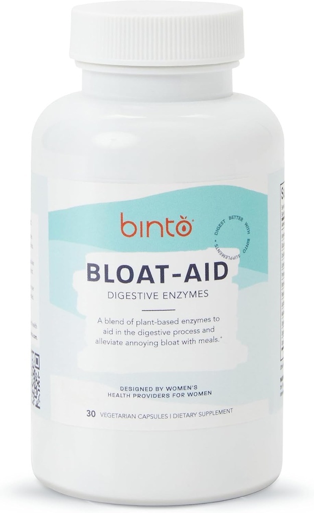 Binto Bloat-aid - 消化酶 - 植物性消化酶补充剂 支持健康消化和在Bloat上削减 - 防腐,无胶,非GMO