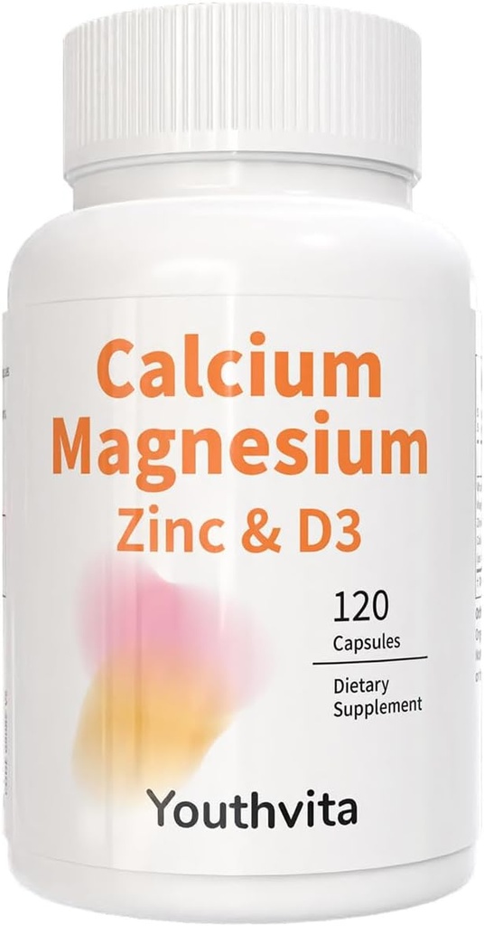 镁锌矿 维生素D3 Capsules, 支持Immune & Bone健康, 120 计数