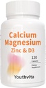 镁锌矿 维生素D3 Capsules, 支持Immune & Bone健康, 120 计数