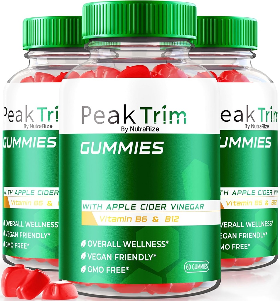(3 Pack) 高峰Trim Keto Gummys, 官方高峰Trim Keto ACV Gummys, All Natural Keto Gummys, Apple Cider Vinegar 1000MG, 支持健身目标的最大力量补充, 评论 (180 Gummys)