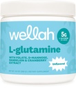 Wellah L-Glutamine Powder Unflavored (50 services) - 5g L-Glutamine Per service, Sweeted with Stevia (英语).