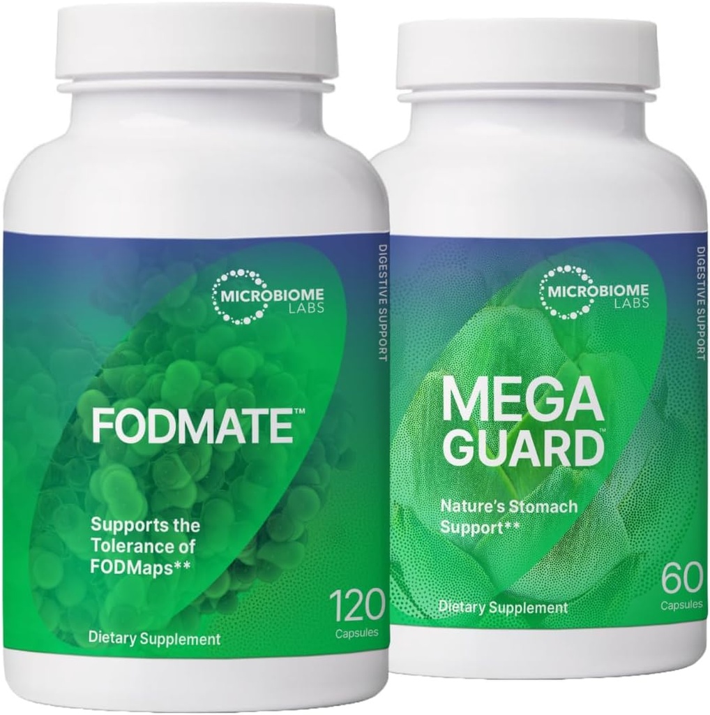 微生物实验室文摘支持包 - FODMATE 消化酶和巨型Guard 消化援助 姜和DGL(2种产品)