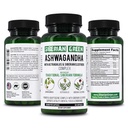 西伯利亚绿色有机Ashwagandha根与Astragalus & Siberian Eleuthero Ginseng 综合体 60 Capsules 强大草药支持